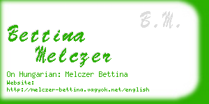 bettina melczer business card